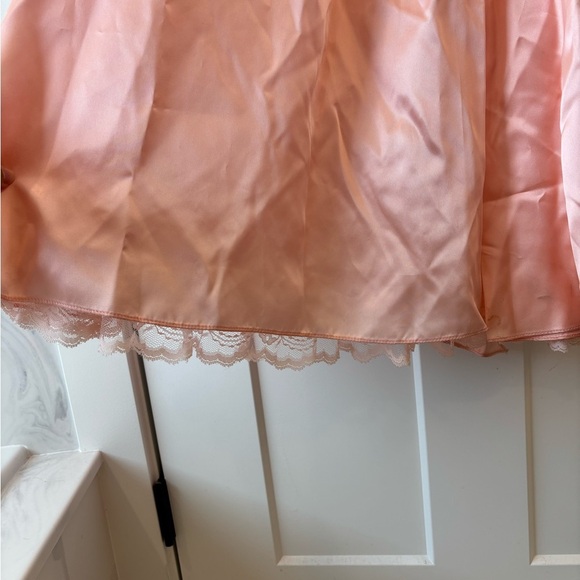 Vintage 80's Satin Pink Prom Dress Jessica McClintock GUNNE SAX Ruffle Lace Sz 3 - Picture 4 of 8